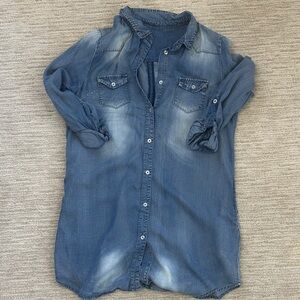 Blue Denim Shirt Dress